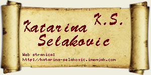 Katarina Selaković vizit kartica